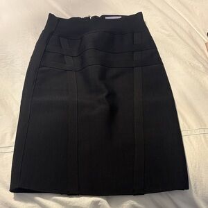 Herve Leger Black Structured Bandage Pencil Skirt